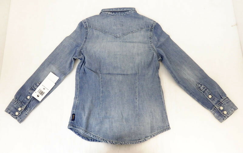 【中古】POLO RALPH LAUREN/ポロ ラルフローレン ウエスタンデニムシャツ サイズ：6X BLUE 正規品【レディース古着】【米子店】