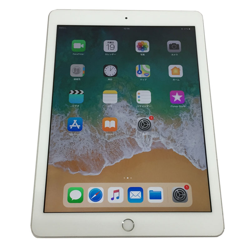 【中古】 au版 iPad (6th Generation) Wi-Fi+Cellular 32GB シルバー MR6P2J/A 【利用制限：▲】【iOS 11.3】【タブレットPC】【山城店】