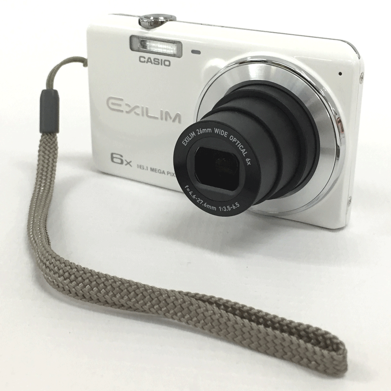 【中古】 CASIO EX-ZS26 WE 【デジタルカメラ EXILIM 1610万画素 光学6倍ズーム 広角26mm ホワイト】【製造番号 : 11005070A】【山城店】