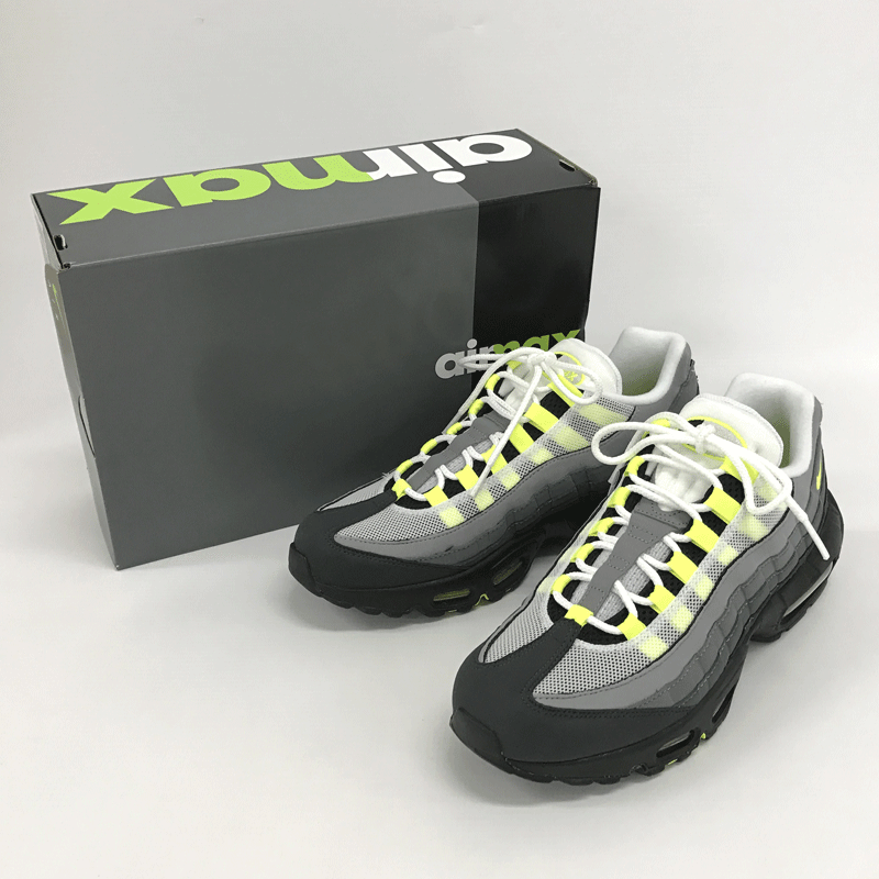 【中古】《美品》NIKE ナイキ AIR MAX 95 OG NEON YELLOW エア マックス 95 OG ネオン イエロー/ スニーカー【メンズ古着】【山城店】