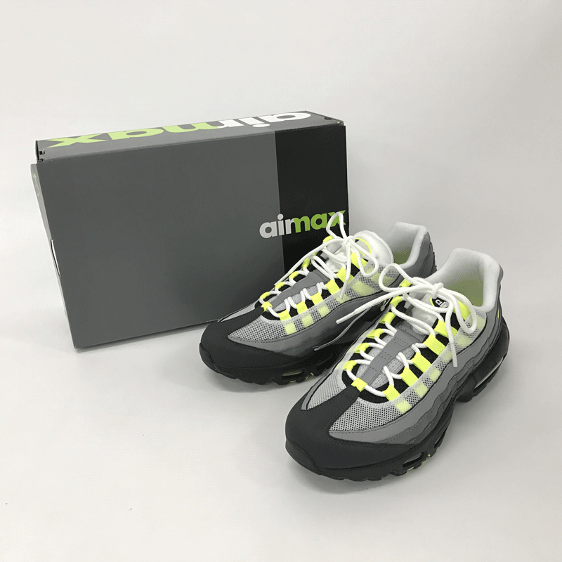 【中古】《美品》NIKE ナイキ AIR MAX 95 OG NEON YELLOW エア マックス 95 OG ネオン イエロー/ スニーカー【メンズ古着】【山城店】