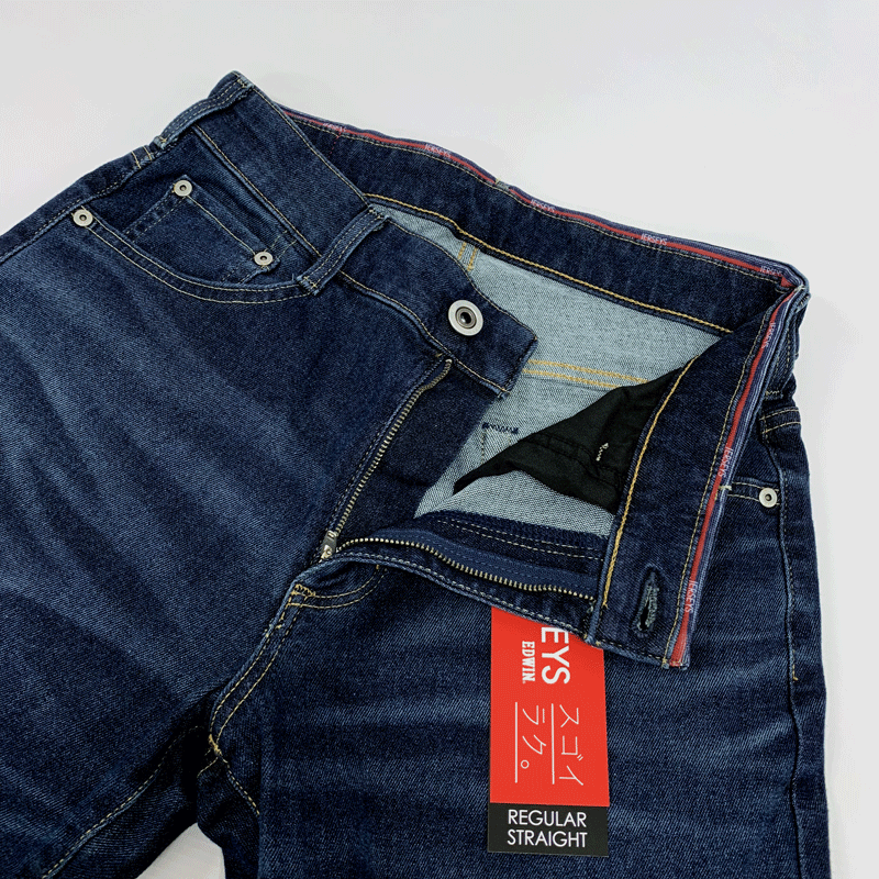 【中古】《美品》EDWIN エドウィン JERSEYS ジャージーズ REGULAR STRAIGHT レギュラー ストレート デニムパンツ/サイズ：S/定番《メンズ古着・山城店》