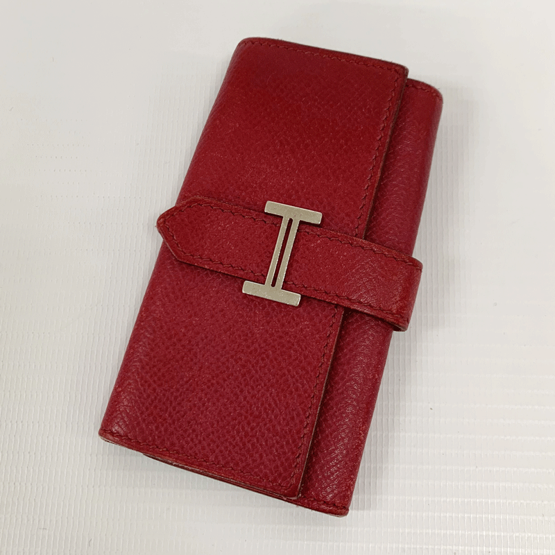 【中古】HERMES エルメス ベアン ヴォーエプソン 4連キーケース / シルバー金具《ブランド 山城店》