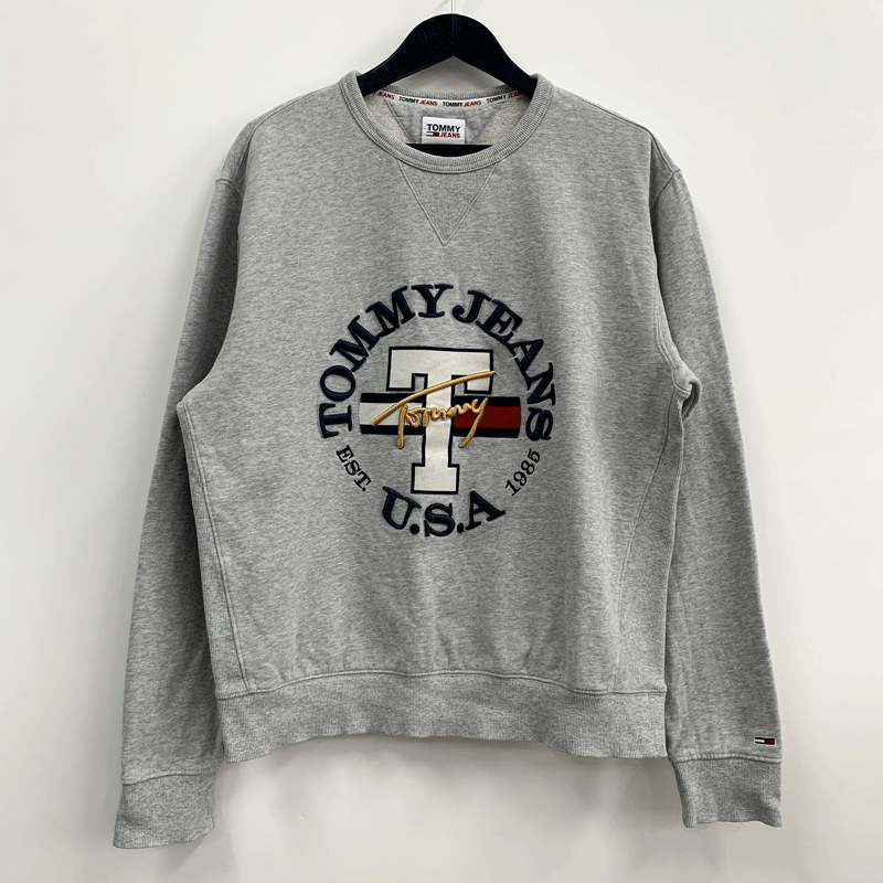 【中古】TOMMY JEANS トミージーンズ ロゴスウェットトレーナー サイズ : M/定番《メンズ古着・山城店》(4)