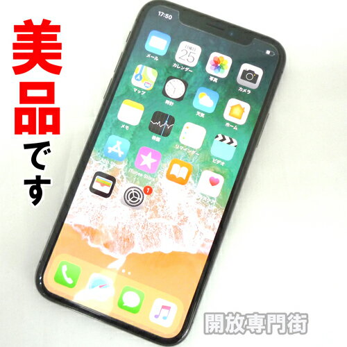 SIMフリー Apple iPhoneX 64GB スペースグレイ　MQAX2J/A【中古】【白ロム】【 356741080269227】【iOS 11.2.6】【スマホ】【山城店】