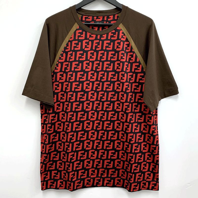 【中古】FENDI フェンディ ズッカ柄 Tシャツ/FY0980 サイズ : M/ハイブランド《メンズ古着・山城店》