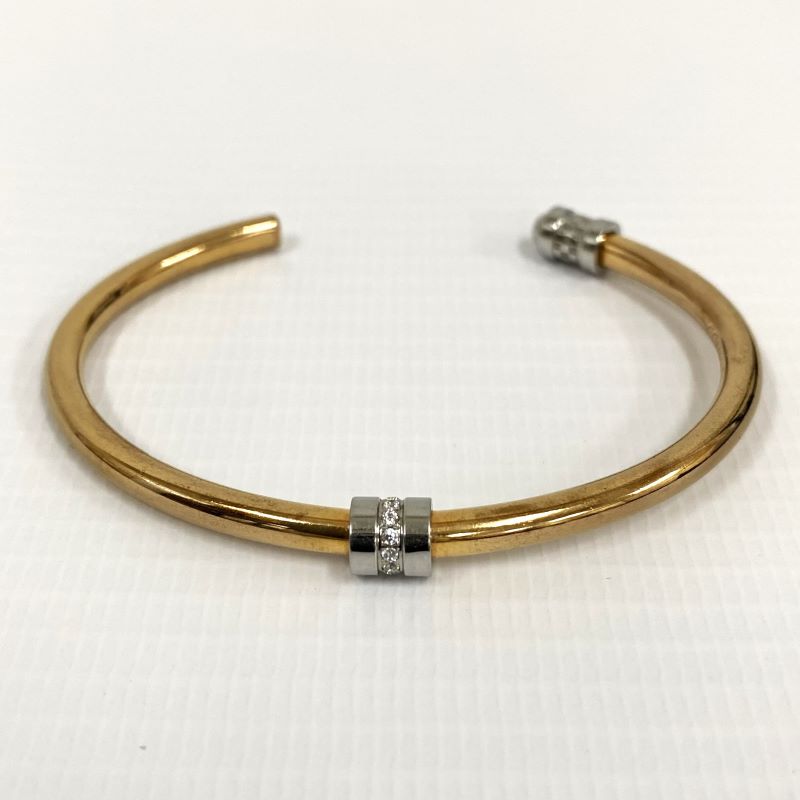 【中古】SCOMMAG ステンレス バングル イエローゴールド《服飾小物・山城店》U872