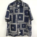 【中古】APPLEBUM ペイズリーバンダナ オーバーサイズ 半袖オープンカラーシャツ サイズ : XL/ストリート《メンズ古着・山城店》U140(4)
