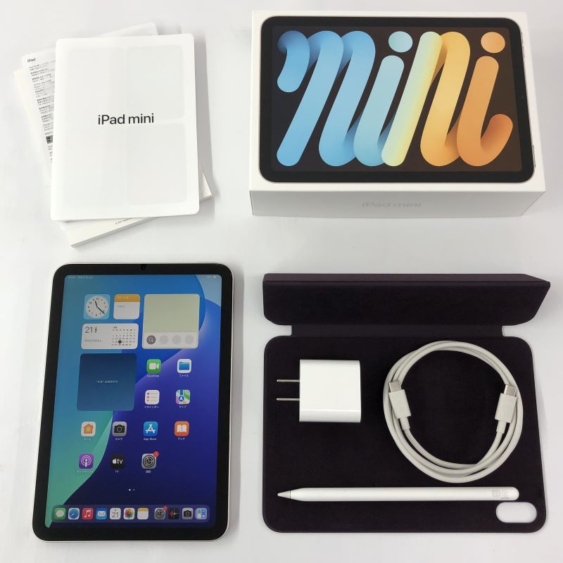 【中古】Apple iPad mini 第6世代 256GB スターライト + Apple Pencil 第2世代 MK7V3J/A 《家電・山城店》◆A3939