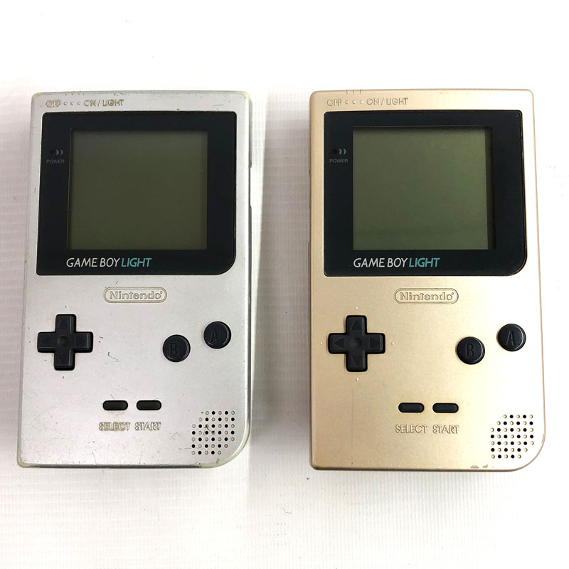【中古】《ジャンク》《レトロ》ゲームボーイライト 本体のみ シルバー&amp;ゴールド 2台セット Nintendo/GAMEBOY LIGHT《ゲーム・山城店》A3117