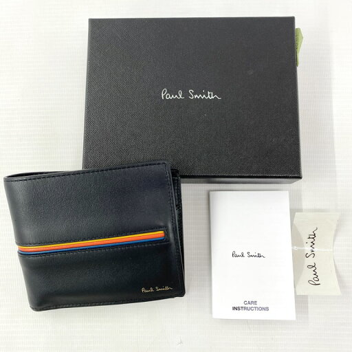 【中古】Paul smith ポールスミス マルチストライプ 2つ折り財布《服飾小物・山城店》U049 【中古】Paul smith ポールスミス マルチストライプ 2つ折り財布《服飾小物・山城店》U049