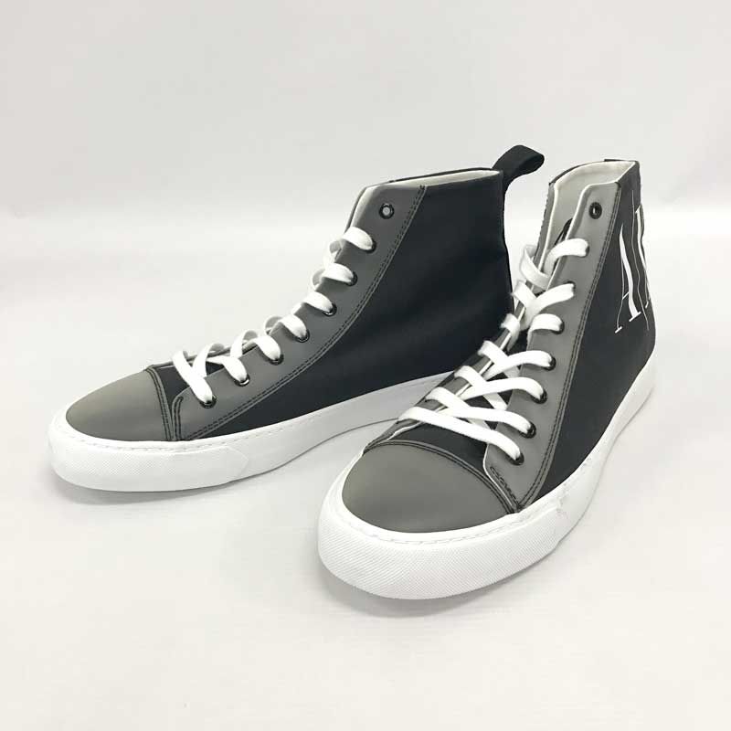 乐天商城 - 【中古】ARMANI EXCHANGE アルマーニエクスチェンジ キャンバス ハイカットスニーカー/XUZ021 XV212 サイズ : UK9/スニーカー《メンズ古着・山城店》
