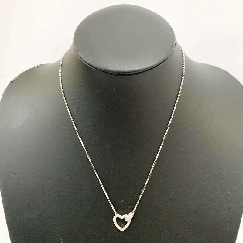 乐天商城 - 【中古】SWAROVSKI スワロフスキー ハートモチーフ ネックレス/シルバー《レディース古着・山城店》