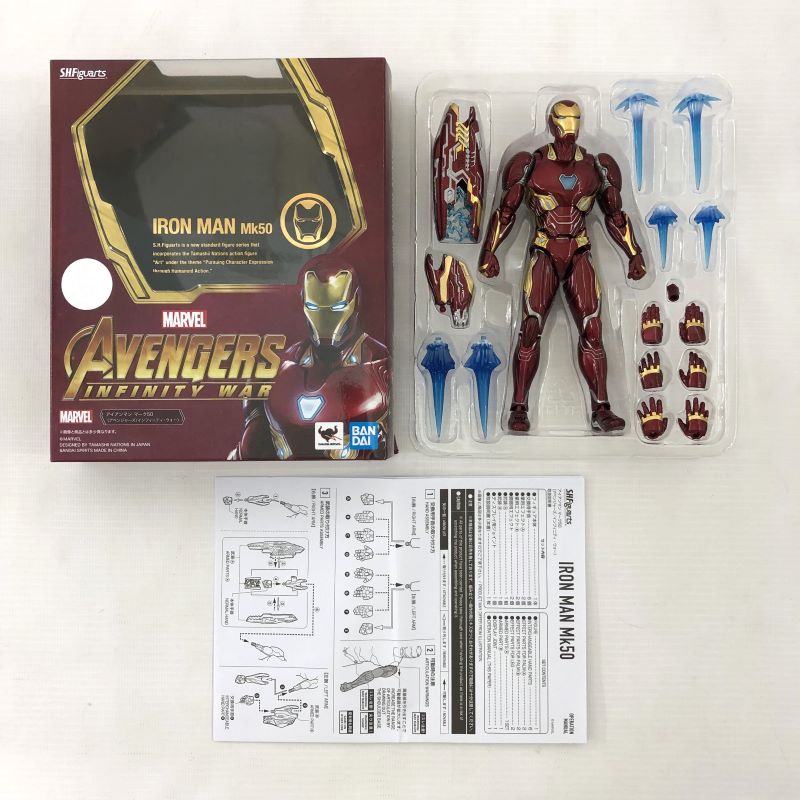 【中古】S.H.Figuarts アイアンマン マーク50(アベンジャーズ/インフィニティ・ウォー)《フィギュア・山城店》Z446