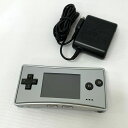 【中古】《ジャンク扱い》《レトロ》ゲームボーイミクロ シルバー 本体とアダプタのみ GBM/GBA/ ...