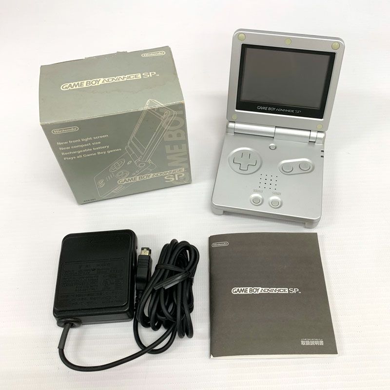 【中古】《ジャンク扱い》《レトロ》ゲームボーイアドバンスSP プラチナシルバー GBA/GBASP《ゲーム・山城店》S293