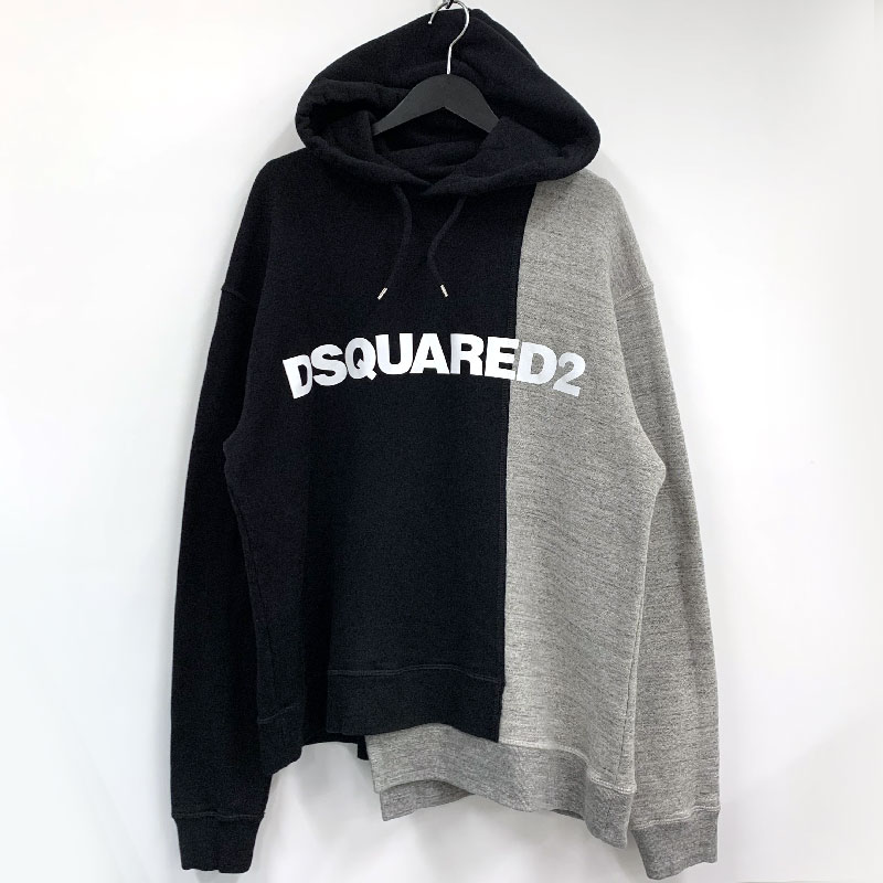 【中古】DSQUARED2 ディースクエアード バイカラー プルオーバーパーカー サイズ : L/ハイブランド《メンズ古着・山城店》A3315