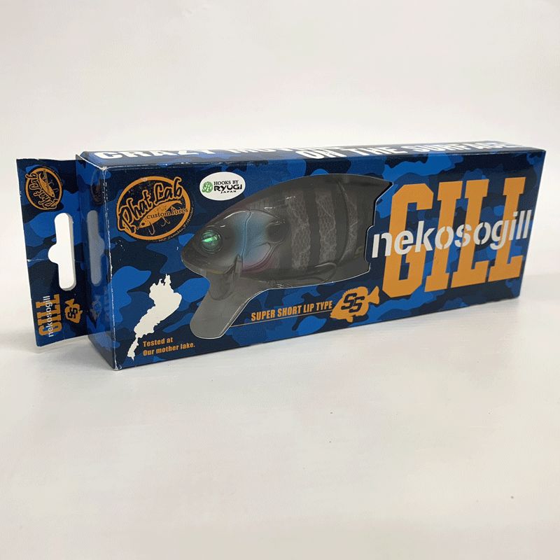 【中古】ファットラボ　ネコソギル　ショートリップ　#09 妄想ゴーストブラックギル/ルアー【釣具】【山城店】
