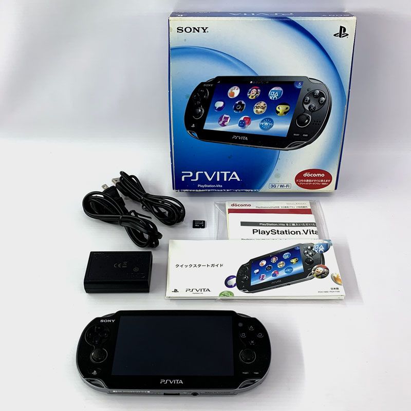 【中古】PlayStation VITA PCH-1100 ブラック+16GBメモリーカード プレイステーションヴィータ/SONY《ゲーム・山城店》A1960
