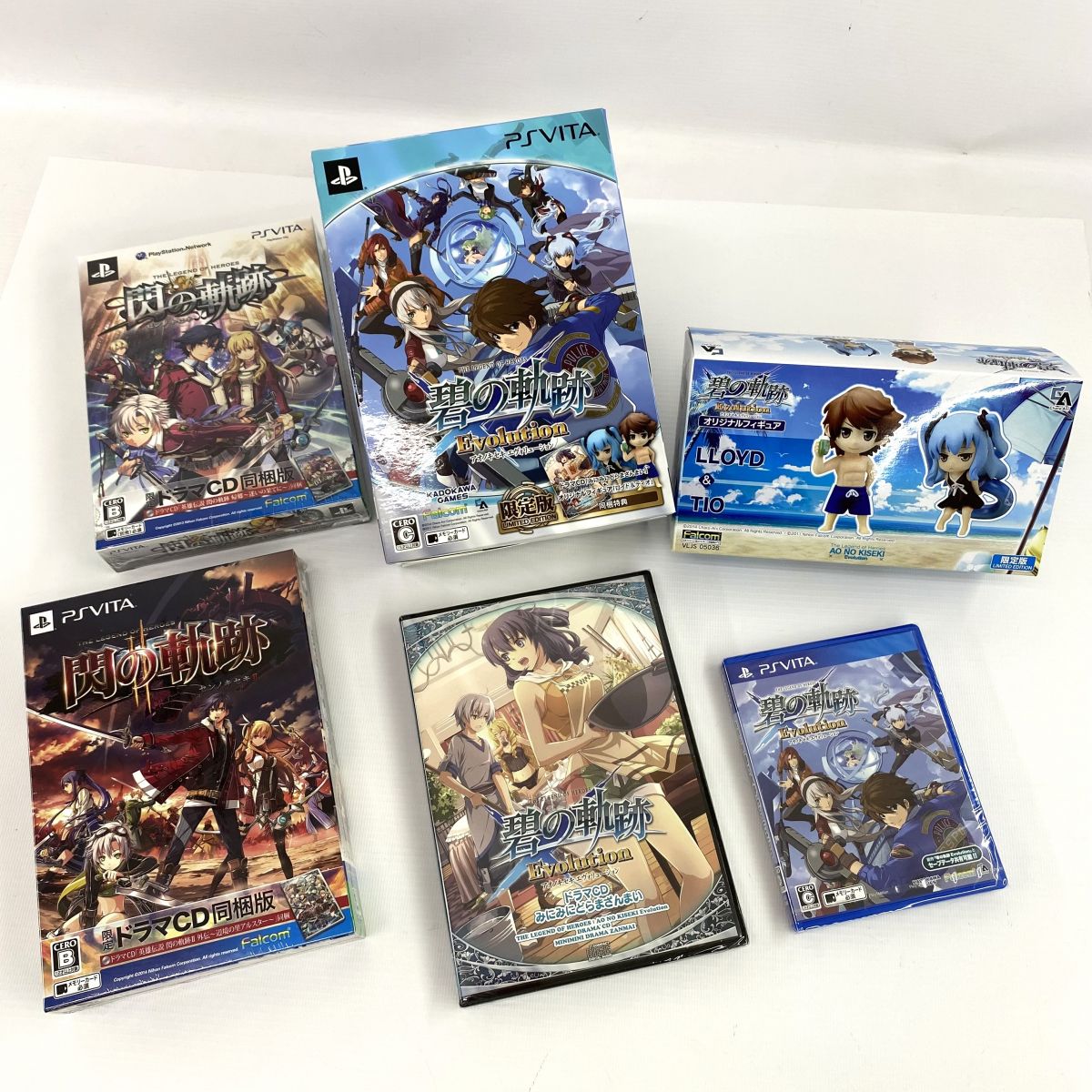 【中古】《ジャンク扱い》《ソフト未開封》英雄伝説 碧の軌跡エヴォリューション限定版・閃の軌跡1&amp;2 ドラマCD同梱版 3点セット /PS VITA《ゲーム・山城店》A3837