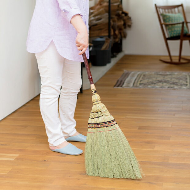 アズマ公式 短柄 手編み ホーキ 匠 ほうき ホウキ 箒 室内 屋内 座敷箒 座敷ほうき 和箒 短柄箒 掃除用品 和風 おしゃれのサムネイル