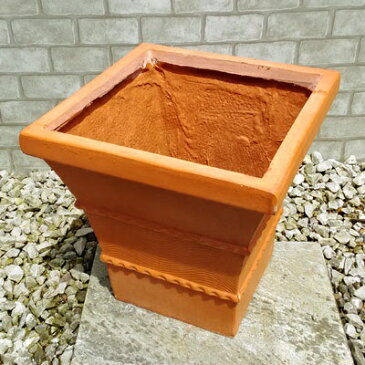 アルファ テラコッタ色 32cm ファイバークレイ アンティークテラコッタ風 寒さにも強い植木鉢 北海道・沖縄・離島出荷不可