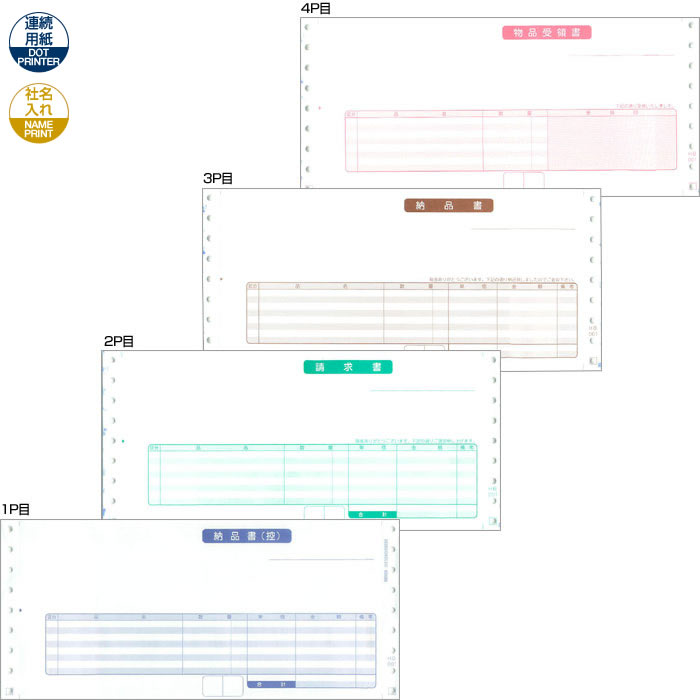 応研大臣純正伝票／納品書(4P) HB-001