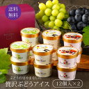送料無料 アイスクリーム ラムレーズン シャインマスカット バニラ 3種 ギフト 12個×2入り KaiCream 山梨県産 ぶどう 贅沢ぶどうアイス スイーツ...