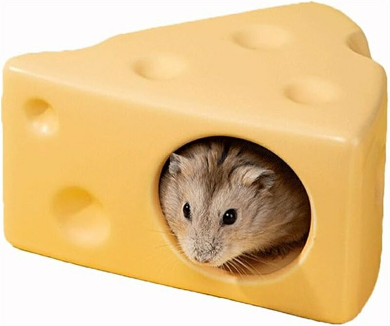 ハムスターハウス 陶器 ハムスターベッド おへや 隠れ家 涼感 夏用 ひんやり 冷房対策 暑さ対策 お休み所 快適 かわいい 洗える 飾り付け 掃除便利 可愛いチーズの形