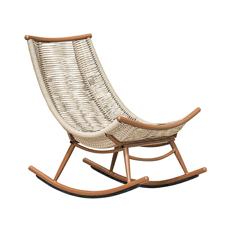 籐ロッキングチェア リクライニングチェア ウィッカー ロッキングチェア ベランダ揺り椅子 戸外籐揺り椅子 ホームバルコニーラウンジチェアシングルソファ屋外怠惰なリビングルームロッキングチェア 昼寝怠惰なソファ籐の椅子快適な座位 ?妊婦チェアレジャーソファチェア