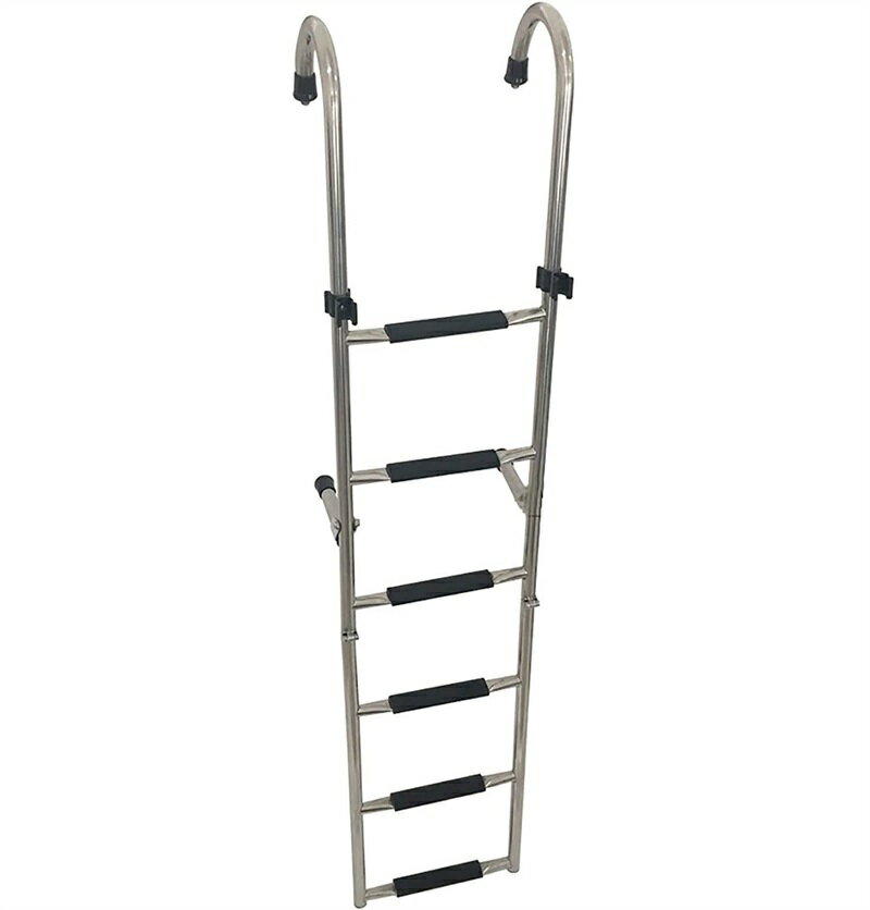 ボート用 梯子 ラダー ボート リアエントリーポンツーン/ドック用のステンレス鋼製延長ボートはしご、..