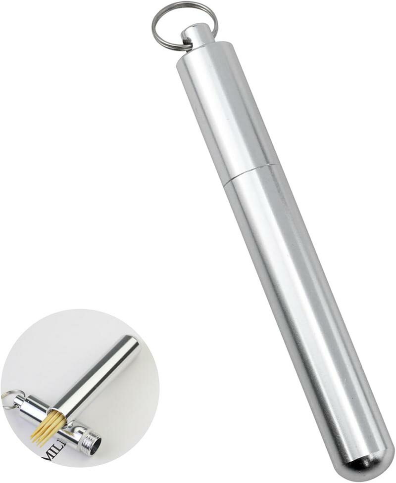 爪楊枝入れ 爪楊枝ケース アルミニウム合金 つまようじ入れ 携帯用 つまようじホルダー 携帯爪楊枝入れ..