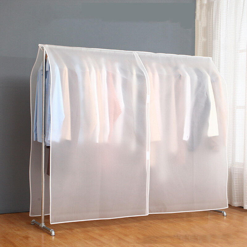 ハンガーラックカバー 洋服カバー 衣類 スーツ 130*120 150*120cm 157*153cm 180*153cm カバー ホコリよけカバー 半透明 防塵 防湿 防カビ パイプハンガーカバー 固定ヒモ付き 取付簡単 繰り返す使用可能 型崩れ防止 ビニール素材 折りたたみ 洗える