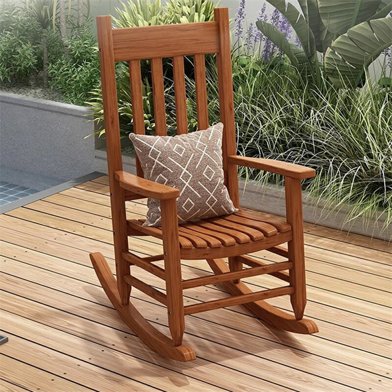 ロッキングチェア 木製のロッキングチェア 屋外/屋内/ポーチ用 ロッキングチェア 大人用 快適 便利 一人 椅子 肘掛け おしゃれ 87*54*120 チェア 揺り椅子 昼寝椅子 ラウンジチェア 庭/フロントポーチ/パティオ/パティオ用 タイプ