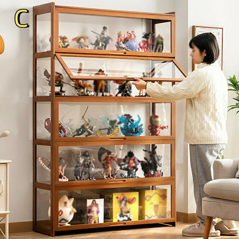 5層 大きい ホビー用収納ケース・ボックス 透明 フィギュアケース ディスプレイケース ンケース フィギ..