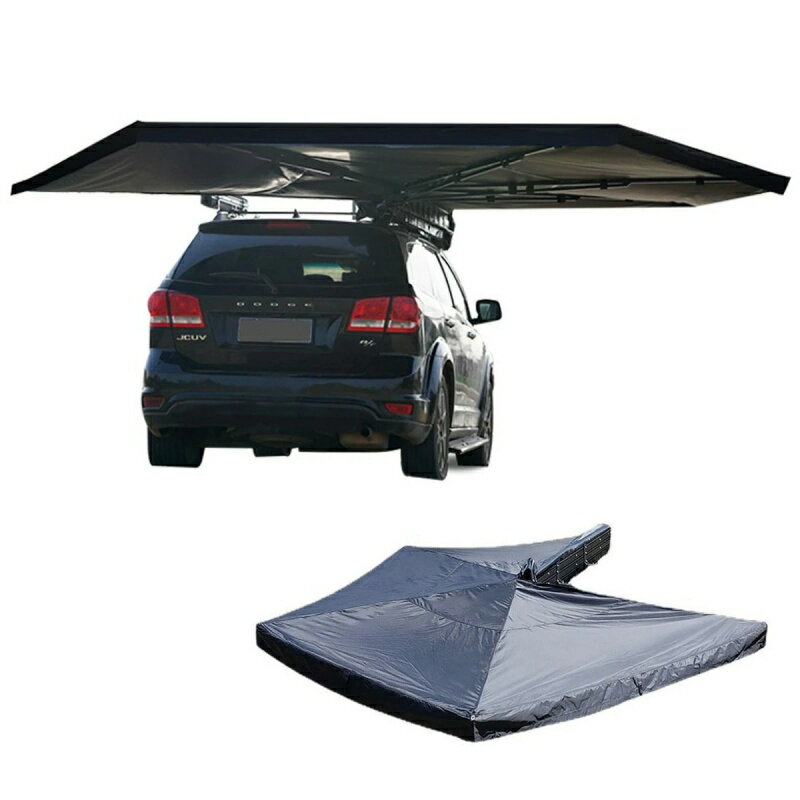 カーサイドタープ 車用 カーサイドオーニング サンシェード 自家用車取り付け可能 270°展開カーサイド..
