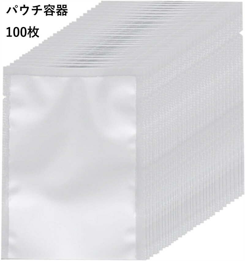 パウチ容器 シャンプー 小分け100枚 ヘアアイロンの熱で封ができる 小分け用 熱圧着 化粧水 乳液 パウ..