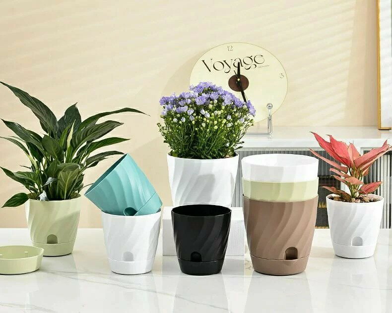 植木鉢 おしゃれ プラスチック プラスチック鉢 シンプル釉薬ポット 12.2*12.3*5G 四角形 プランタース..