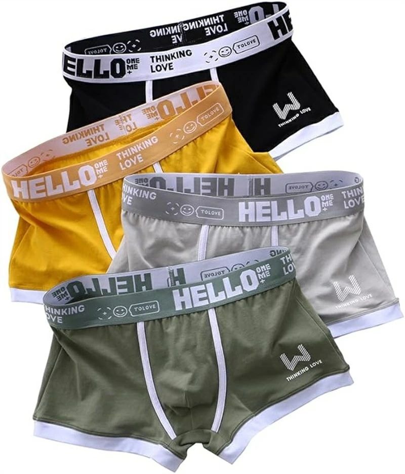 男性用パンツ ボクサーパンツ メンズ ボクサーブリーフ パンツ 前閉じ やわらか肌着 4枚組 下着 抗菌防..