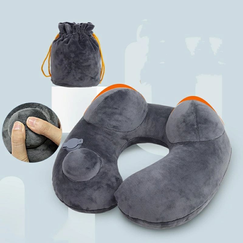 ロー 飛行機/車/バス/新幹線/ソファ/椅子/オフィスに適用 旅行用/トラベル 旅行枕 収納ポーチ付き コンパクト カバー洗濯可