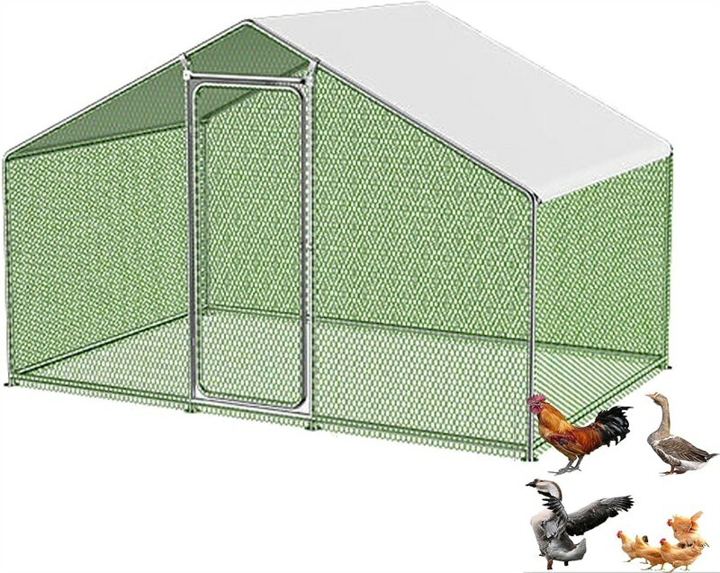 鶏小屋 キット 大型 亜鉛メッキ鋼製鶏用ケージ 鶏舎 農場用 耐候性 防雨 家禽ケージ ウサギハッチ 鳥 ..