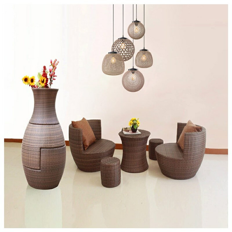 ラタン調 ガーデン セット ラタン調 ガーデンファニチャー 5点セット テーブル&チェア5点セット 屋外 ..