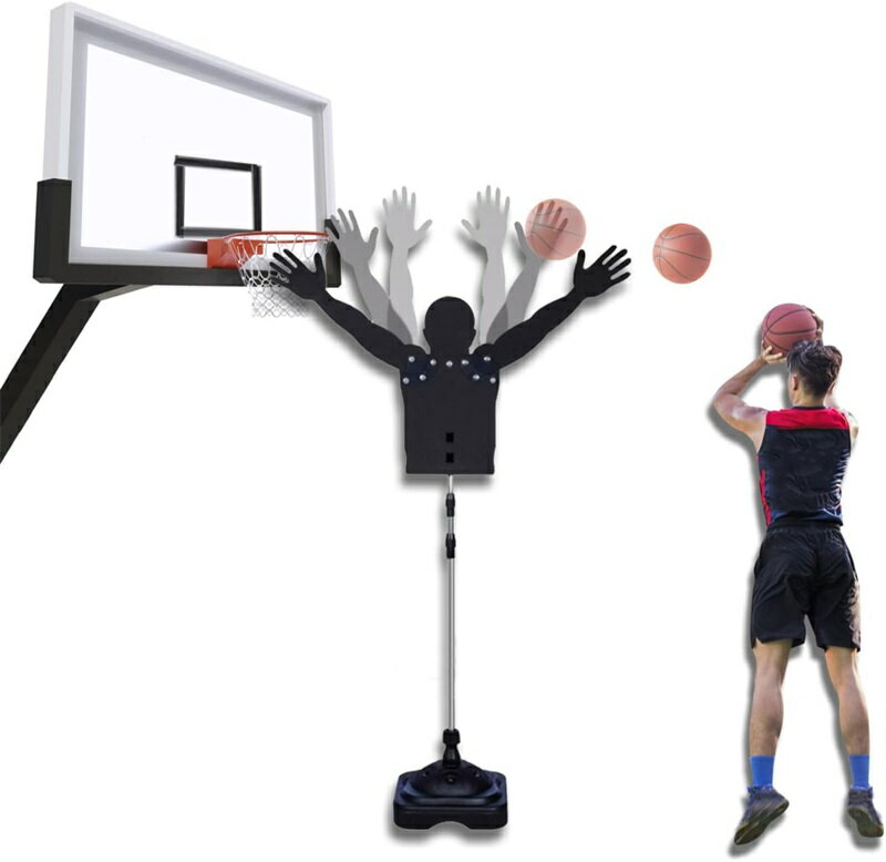 バスケットボール 練習用 トレーニング器具 ディフェンスマネキン バスケットボール ダミー ディフェンダー トレーナー 高さ調節可能 練習用ディフェンスマネキン ドリブル シューティング パス バスケットボール反応スティック付き Adult