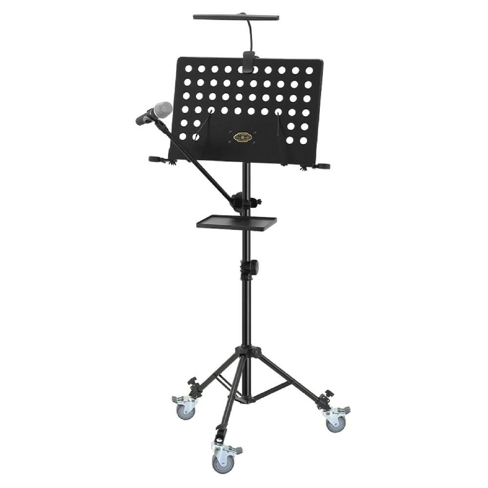 【頑丈な楽譜スタンド】優れた安定性を備えた耐久性のある金属で作られています。 スプリングアームエクステンションパーツは、音楽シートとソングブックを安全に所定の位置に保持します。 ミュージシャンに信頼できるパフォーマンスと練習ツールを提供します。 ? 【柔軟な調整】高さは、31/2インチから65インチのノブで柔軟に調整できます。 これは、座ったり立ったりするのに最適であり、パフォーマンスや読書に最適な視点を簡単に見つけることができます。 ? 【ポータブル＆コンパクト】楽譜スタンドは、すぐに分解して組み立てられます。 三脚脚アセンブリは、タイトなスペースと折りたたみを調整し、簡単に保管できるようにします。 ? 【多目的ホルダー】楽譜スタンドとしてだけでなく、ブックスタンド、聖書スタンド、イーゼル、iPadスタンド、プロジェクタースタンド、またはラップトップサポートスタンドとしても使用して、さまざまなニーズを満たすことができます。 ? 【あらゆる機会に適しています】コンサート、合唱団、オーケストラ、ステージ、教会、学校、通り、ショッピングセンター、地下トンネルで使用できます。 パフォーマンスを演奏するあらゆる種類の楽器に広く使用できます。 楽譜を読むことはかつてないほど容易になりました。 パッケージの内容： 1×音楽スタンド 1×マイクスタンド 1×ストレージラック （ライト付きバージョンには照明が含まれています） 仕様： - 材料：金属 - 調整高さ：80-165cm（31 1/2in -65in） - 色：黒 特徴： - モバイルキャスター付き。 - 三脚ベースの安定性。 - 首の損傷を防ぐことができます。 - それはすべての年齢に適しています。 - さまざまな高さに適応できます。 - 安定性と移植性を提供します。 - 耐久性のあるプロの音楽スタンド。 - あらゆる種類の環境での使用に適しています。 - インストゥルメンタルパフォーマンスの本棚に適しています。（ギター、バイオリン、ドラム、サックスなど） 親切なリマインダー： - 異なるバッチと手動測定により、マイナーなエラーが発生する可能性があります。 ご理解いただきありがとうございます。 - 表示と照明の理由により、画像と製品の間にいくつかの違いがあるかもしれませんが、実際の製品を参照してください。 品質サービス: 1、 当社の製品に問題がある場合は、お気軽にお問い合わせください。 2、輸送中に多少の衝撃が加わる可能性がございます。万が一不具合や破損などがございましたら、部品の再送など対応させていただきますので、お気軽にご連絡くださいませ。 3、商品が多いため、発送時に説明書をお送りし忘れることがございます。万が一、説明書が届いていない場合や、商品組み立てに関してご不明点がございましたら、お手数ですがご連絡いただけますようお願い申し上げます。電子版の説明書を再送させていただきますので、どうぞご安心ください。お客様にはご理解いただきますようお願い申し上げます。お客様のご支援が、私たちの励みとなっております。