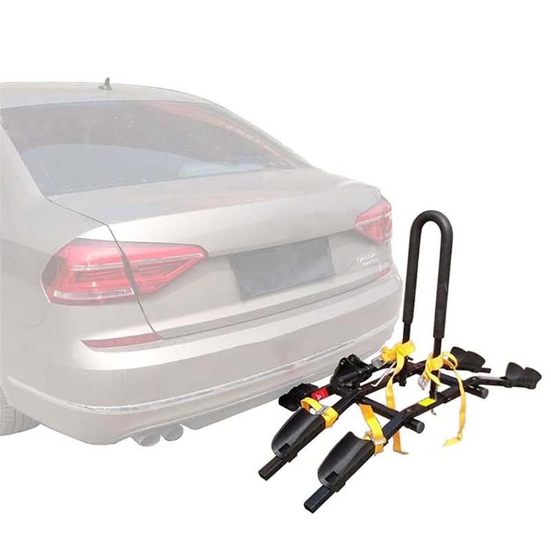 2バイク 牽引バー自転車ラック 折りたたみ式 自転車運搬車 車用自転車ラック ヒッチキャリアカーゴ ユ..