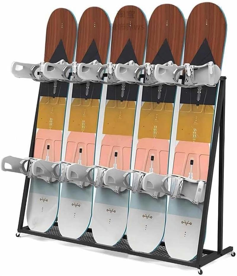 スノーボード収納ラック、ガレージ用スキー収納ラック、スタンディング水平スノーボードウォールラック..