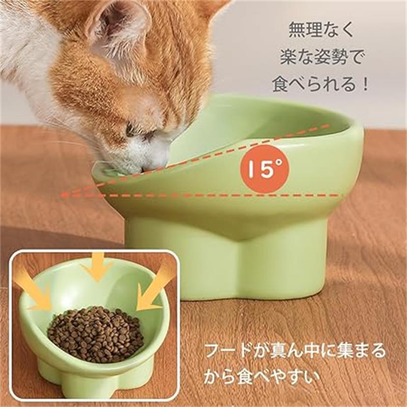 猫 餌入れ 犬 餌皿 食器 フードボウル 食べやすい 斜め 15％ 健康 ペットボウル ペット 皿 犬用品 猫用品