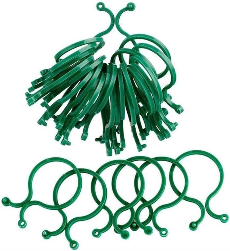 誘引クリップ 園芸 クリップ 結束バンド 植物サポートクリップ 支柱クリップ 庭の植物サポートリング ..