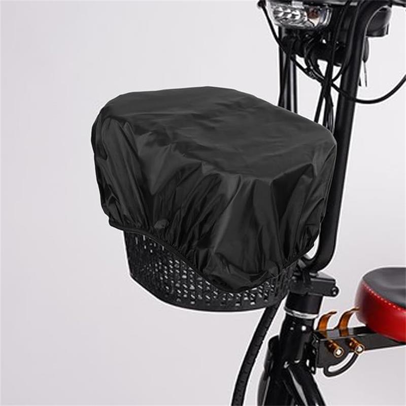 前カゴカバー 防水生地 自転車バスケットカバー 日焼け防止 自転車バスケットレインカバー 自転車 レイン 雨 通勤 前かご カバー ブラック