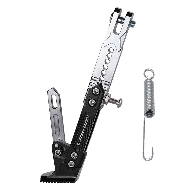 バイク サイドスタンド キックスタンド メンテナンススタンド エクステンション 高さ調整可能 19〜25cm アルミ合金